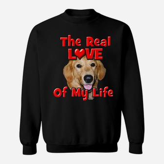 Valentine's Day Gift Golden Retriever Dog Lovers Owners Sweatshirt - Monsterry