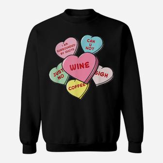 Valentine's Day Hearts With Snarky Messages Sweatshirt - Monsterry AU