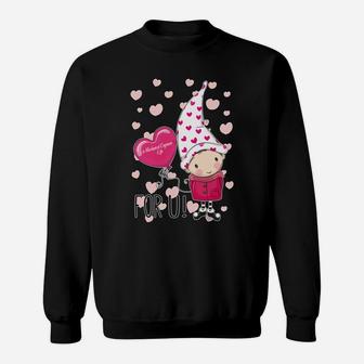 Valentines Day Mechanical Engineer Life Pink Gnome Holds Heart Balloon Sweatshirt - Seseable