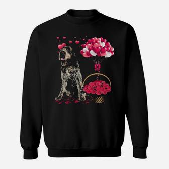 Valentine's Gift Graphic Wirehaired Pointing Griffon Sweatshirt - Monsterry