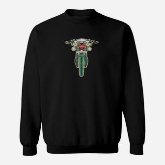 Valentines Heart Love Kickstart Bikers Motorcyle Sweatshirt - Monsterry