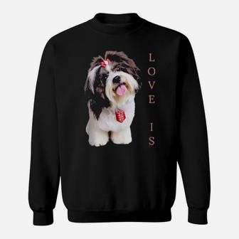 Valentines Shih Tzu Love Dog Mom Dad Sweatshirt - Monsterry CA