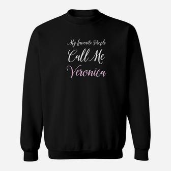 Veronica Name Personalized Girls Women Cute Pink Gift Sweatshirt - Thegiftio UK