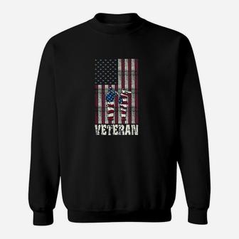Veteran Us Flag Soldiers Vintage Men Gift Sweatshirt | Crazezy