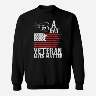 Veterans Day 22 A Day Veteran Lives Matter Funny Gift Idea Raglan Baseball Tee Sweatshirt | Crazezy