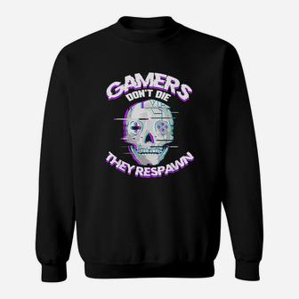 Video Game Console Player Gift For Gamers Dont Die Skull Sweatshirt | Crazezy