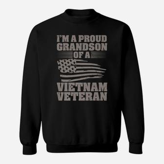 Vietnam Veteran - Proud Grandson Tees Men Kids Boys Gift Sweatshirt | Crazezy AU
