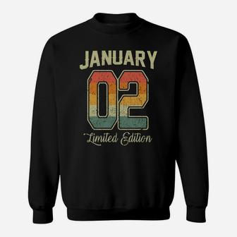 Vintage 18Th Birthday Gift January 2002 Sports Jersey Sweatshirt | Crazezy