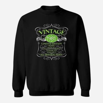 Vintage 1981 Birthday Gift Original Design Sweatshirt | Crazezy