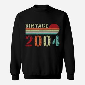 Vintage 2004 Funny 18 Years Old Men And Women 18Th Birthday Sweatshirt | Crazezy AU