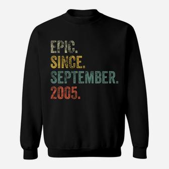 Vintage 2005 16Th Birthday Epic Since September 2005 Sweatshirt | Crazezy