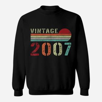 Vintage 2007 Funny 15 Years Old Boys And Girls 15Th Birthday Sweatshirt | Crazezy