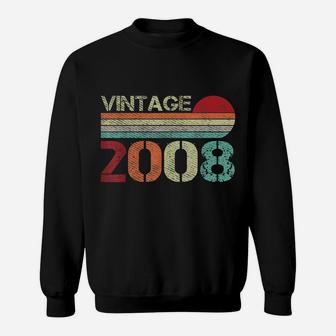 Vintage 2008 Funny 13 Years Old Boys And Girls 13Th Birthday Sweatshirt | Crazezy DE