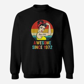 Vintage 49Th Birthday 1972 Women Gift For 49 Year Old Woman Sweatshirt | Crazezy AU