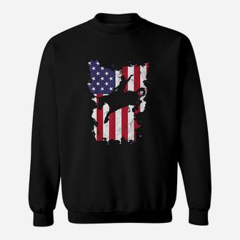 Vintage 4Th Of July Usa Flag Rodeo Cowboy Horse Sweatshirt | Crazezy CA