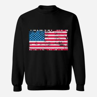 Vintage American Flag Us Military Family Veteran Wife Sweatshirt | Crazezy