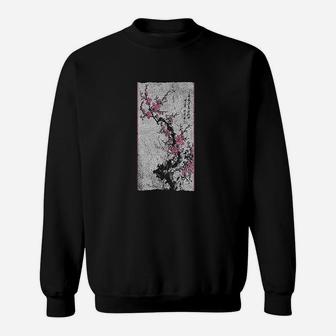 Vintage Beautiful Cherry Blossom Japanese Graphical Art Sweatshirt | Crazezy