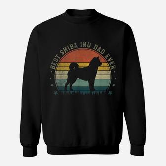 Vintage Best Shiba Inu Dad Ever Father's Day Mens Sweatshirt | Crazezy UK
