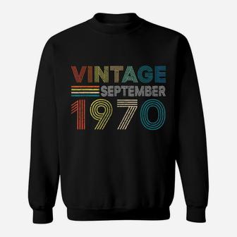 Vintage Born In September 1970 Man Myth Legend 50 Years Old Sweatshirt | Crazezy CA