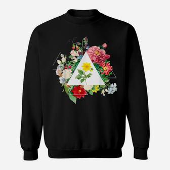 Vintage Botanical Beautiful Floral Flower Power Sweatshirt | Crazezy DE