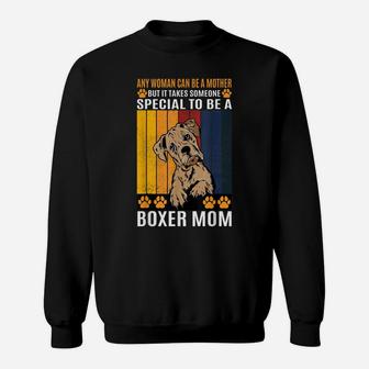 Vintage Boxer Mom Dog Mama Pet Owner Animal Lover Sweatshirt | Crazezy CA