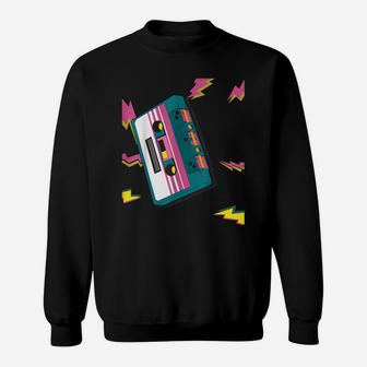 Vintage Cassette Tape In 80S 90S Retro Neon Style Sweatshirt | Crazezy