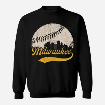 Vintage Distressed Milwaukee Baseball Apparel Sweatshirt | Crazezy CA