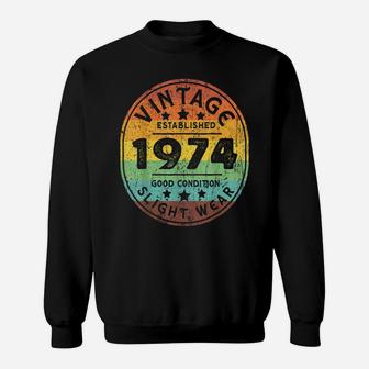 Vintage Established 1974 47Th Birthday Party Retro Men Sweatshirt | Crazezy