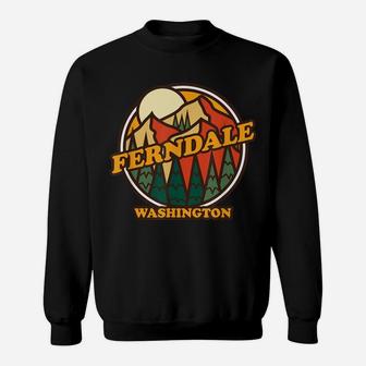 Vintage Ferndale, Washington Mountain Hiking Souvenir Print Sweatshirt | Crazezy DE