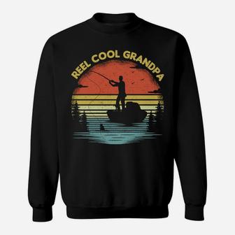 Vintage Fishing Lover Retro Reel Cool Grandpa Fishing Sweatshirt Sweatshirt | Crazezy