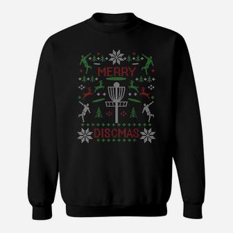 Vintage Funny Disc Golf Ugly Christmas Party Sweatshirt Sweatshirt | Crazezy