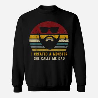 Vintage I Created A Monster She Calls Me Sweatshirt - Monsterry UK
