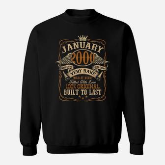 Vintage January 2000 Shirt 21 Years Old 21St Birthday Gift Sweatshirt | Crazezy DE