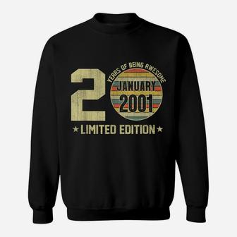 Vintage January 2001 Designs 20 Yrs Old 20Th Birthday Gift Sweatshirt | Crazezy
