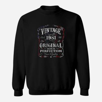 Vintage Made In 1981 Birthday Gift Sweatshirt | Crazezy