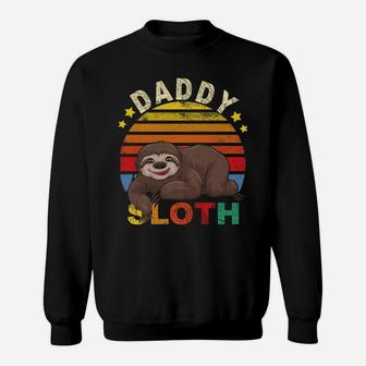 Vintage Matching Sloth Family-Daddy Sloth Gift Sweatshirt | Crazezy