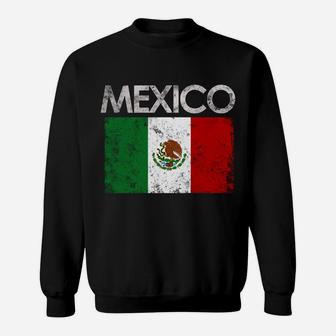 Vintage Mexico Mexican Flag Pride Gift Sweatshirt | Crazezy DE