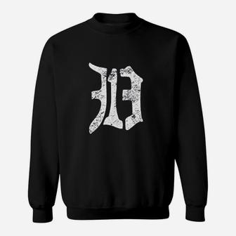 Vintage Old English D Area Code Michigan Sweatshirt | Crazezy DE