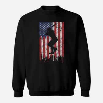 Vintage Patriotic American Flag Baseball Usa Tee Sweatshirt | Crazezy