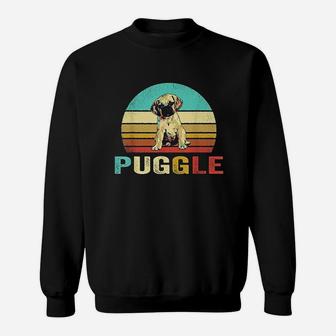 Vintage Puggle Dog Sunset Sweatshirt | Crazezy
