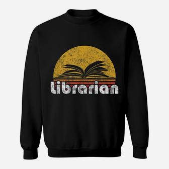 Vintage Reading Book Shirt Librarian Retro Sunset Gift Sweatshirt | Crazezy