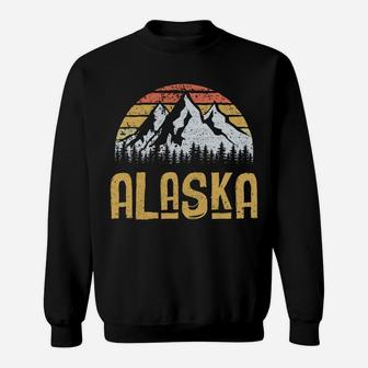 Vintage Retro Alaska US Mountains Glacier Hoodie Sweatshirt | Crazezy UK