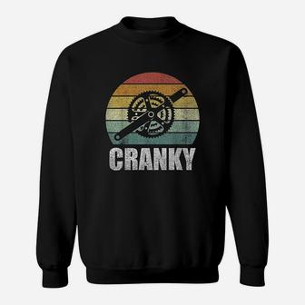 Vintage Retro Bicycle Cranky Gifts For Cycling Lovers Cranky Sweatshirt | Crazezy