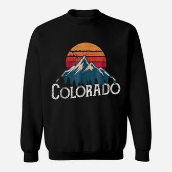 Vintage Retro Colorado Co Mountains Outdoor Wildness Sweatshirt | Crazezy CA