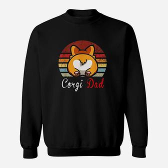 Vintage Retro Corgi Dog Lover Dad Mom Sweatshirt | Crazezy AU