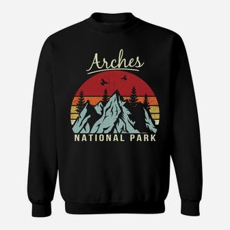 Vintage Retro Hiking Camping Arches National Park Sweatshirt | Crazezy UK