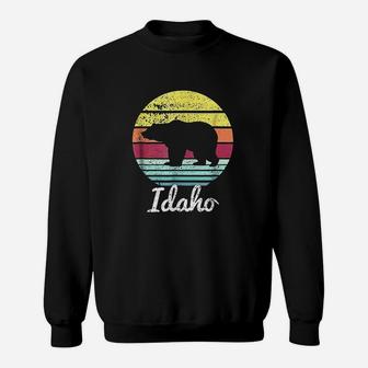 Vintage Retro Idaho Wildlife Bear Adventure Sweatshirt | Crazezy