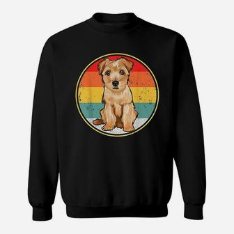 Vintage Retro Sunset Norfolk Terrier Dog Sweatshirt | Crazezy