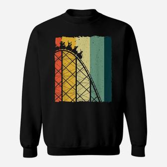 Vintage Roller Coaster Design Theme Park Lover Men Women Sweatshirt | Crazezy DE