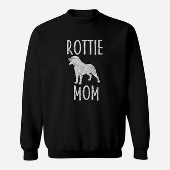 Vintage Rottweiler Mom Gift Rott Dog Owner Rottie Mother Sweatshirt | Crazezy